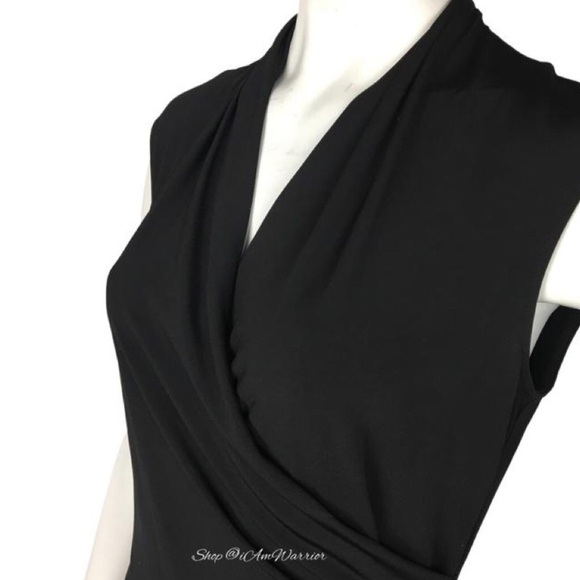 BCBGMaxAzria black matte stretch jersey dress *shop@iamwarrior - Picture 3 of 9